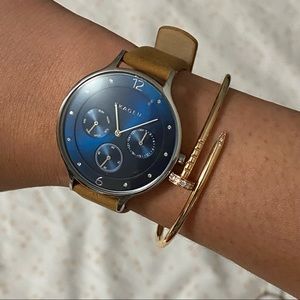 Pre-owned SKAGEN watch, brown leather band